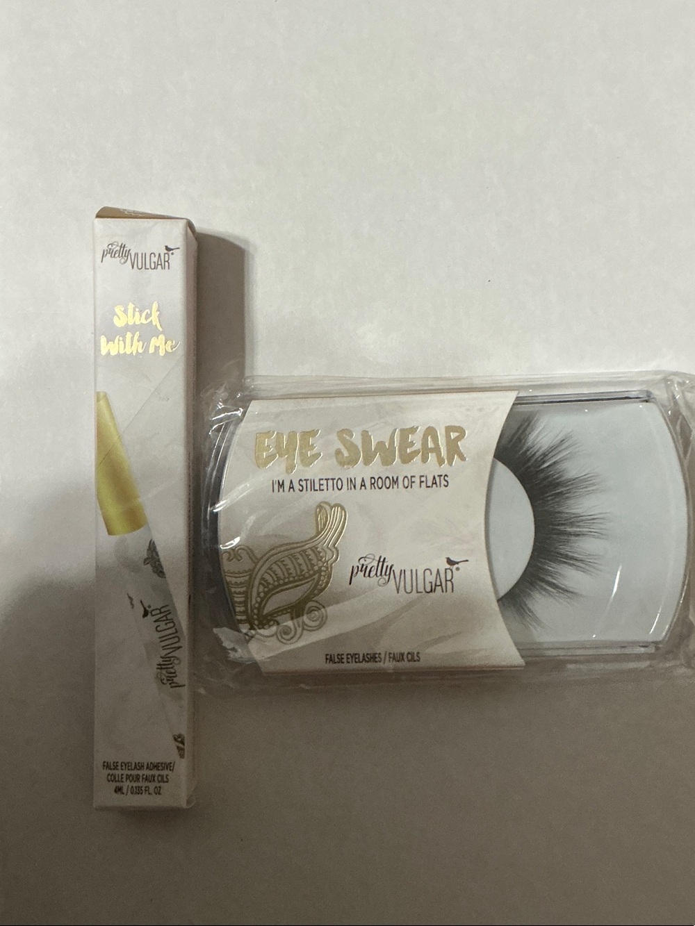 Pretty Vulgar Eye Swear lashes and adhesive